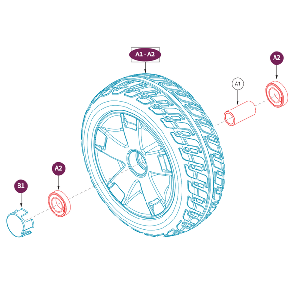 Pride Mobility WHLASMB1986