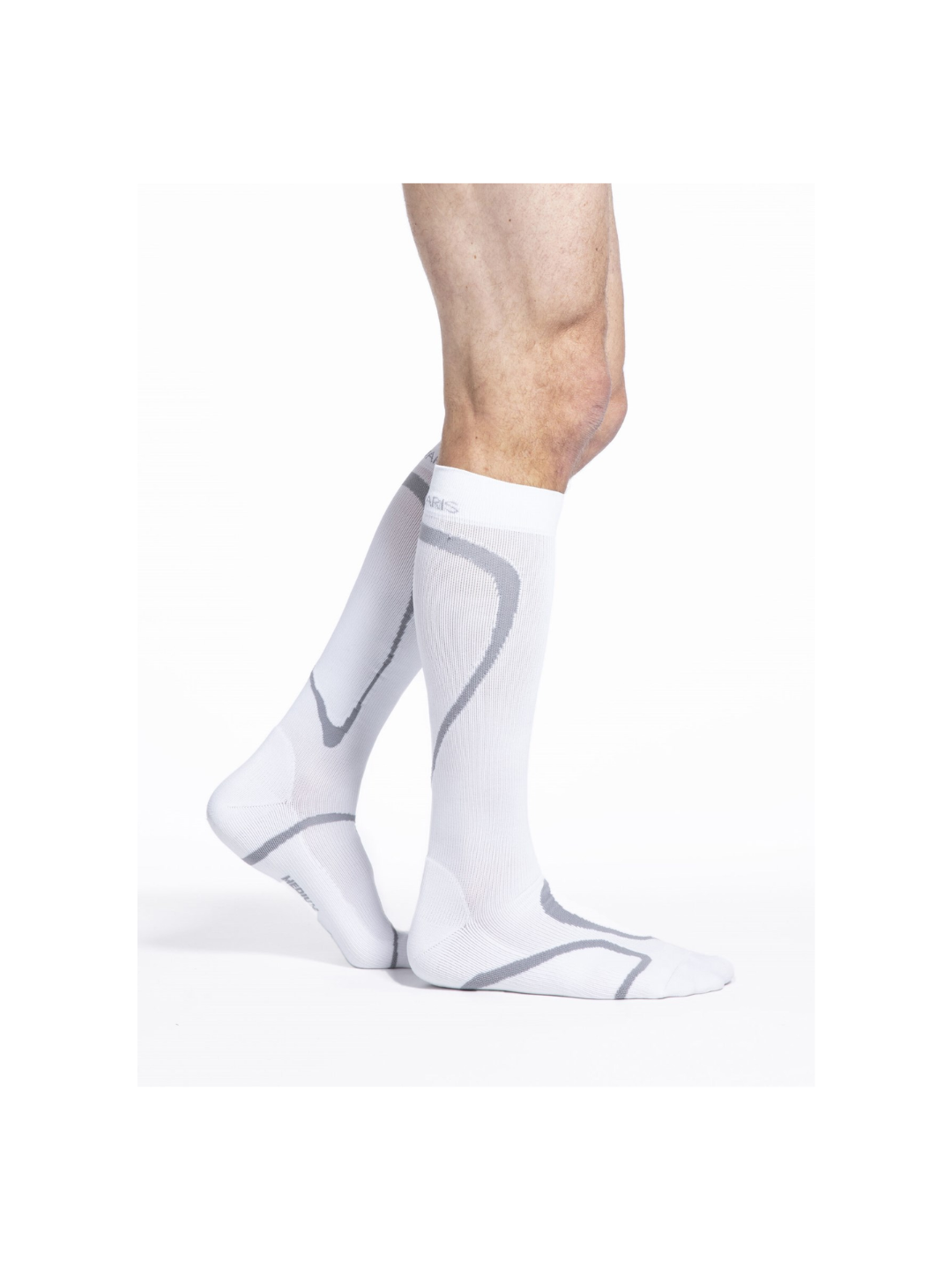 Sigvaris Motion High Tech 412 20–30mmHg Calf Closed Toe White MS