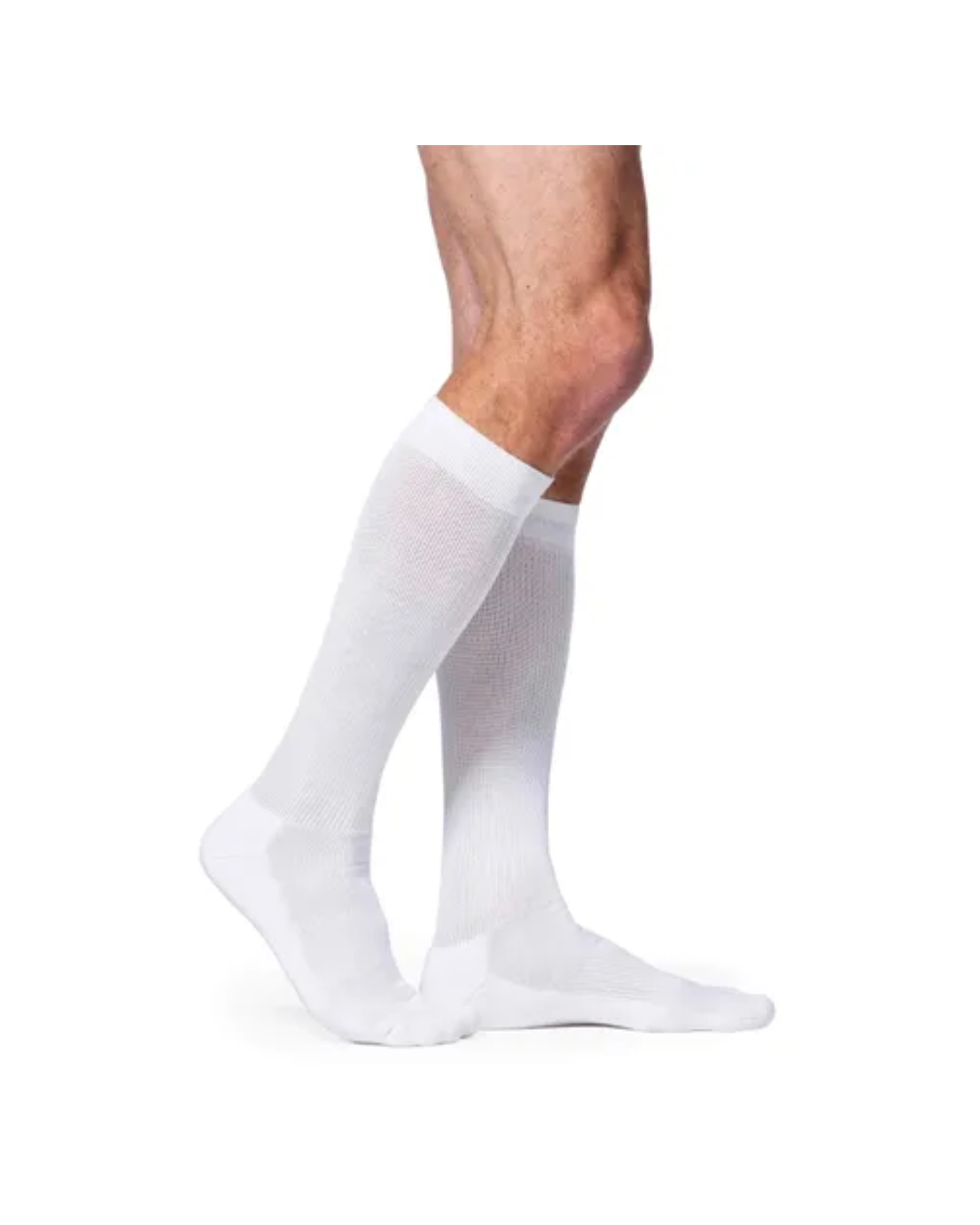 Sigvaris Dynaven 960 Cushioned 15-20mmHg Calf Closed Toe White LL