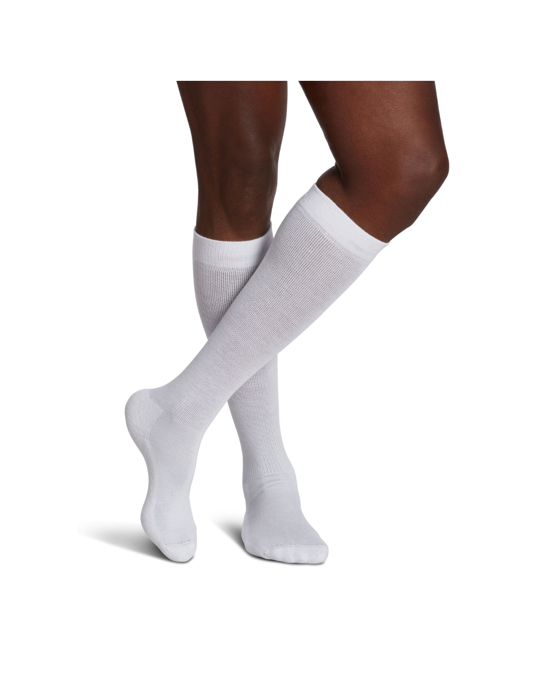 Sigvaris Well Being Eversoft Diabetic Socks 160 Men's 8–15mmHg Calf Closed Toe White M