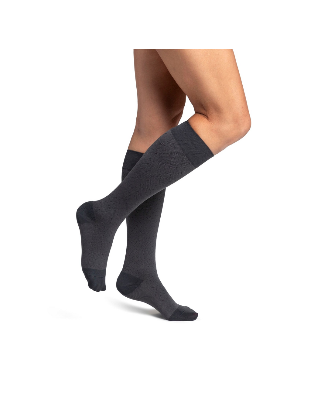 Sigvaris Style Microfiber Patterns 830 Women's 20-30mmHg Calf Closed Toe Graphite Confetti LL