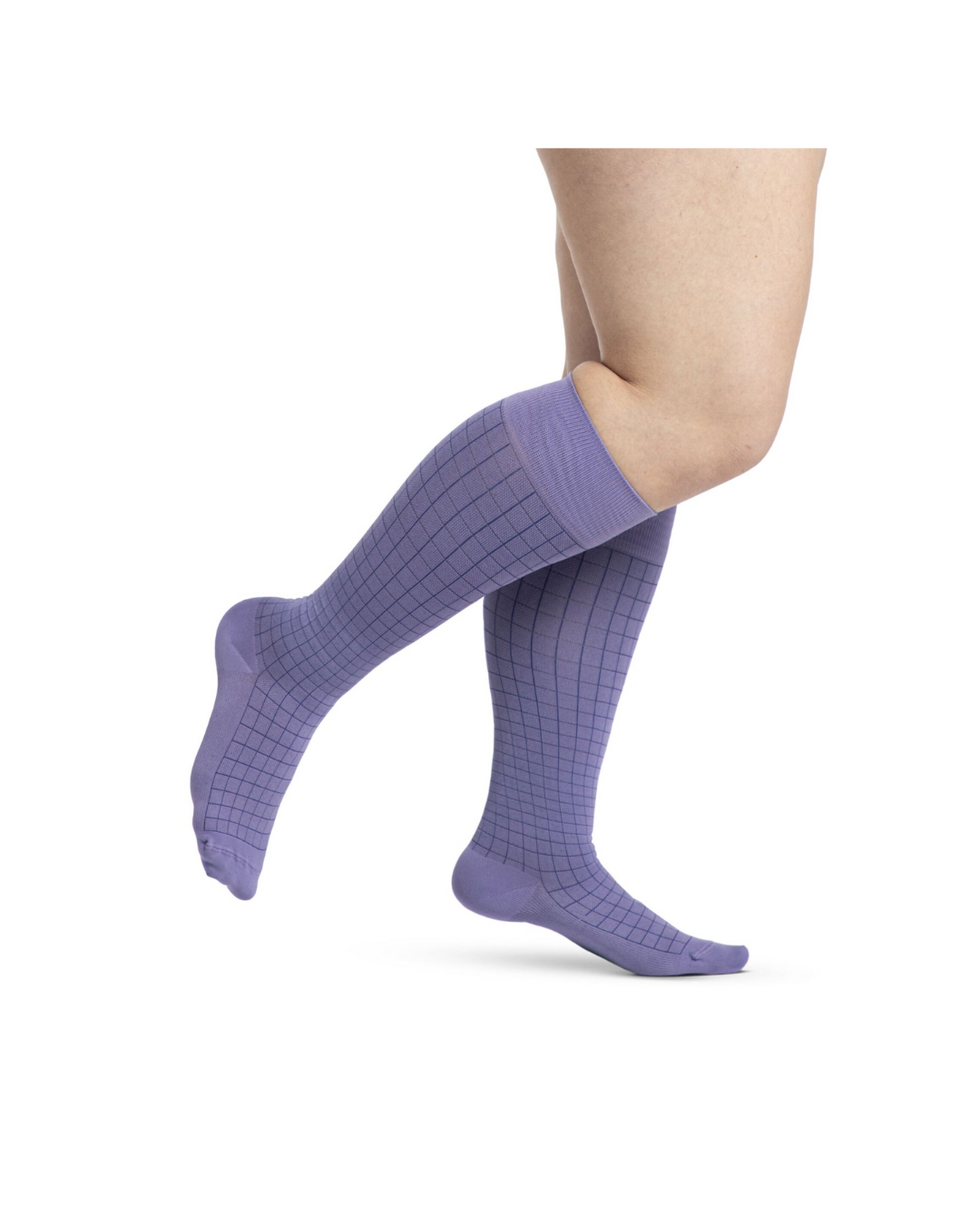 Sigvaris Style Microfiber Patterns 830 Women's 20-30mmHg Calf Closed Toe Wisteria SL