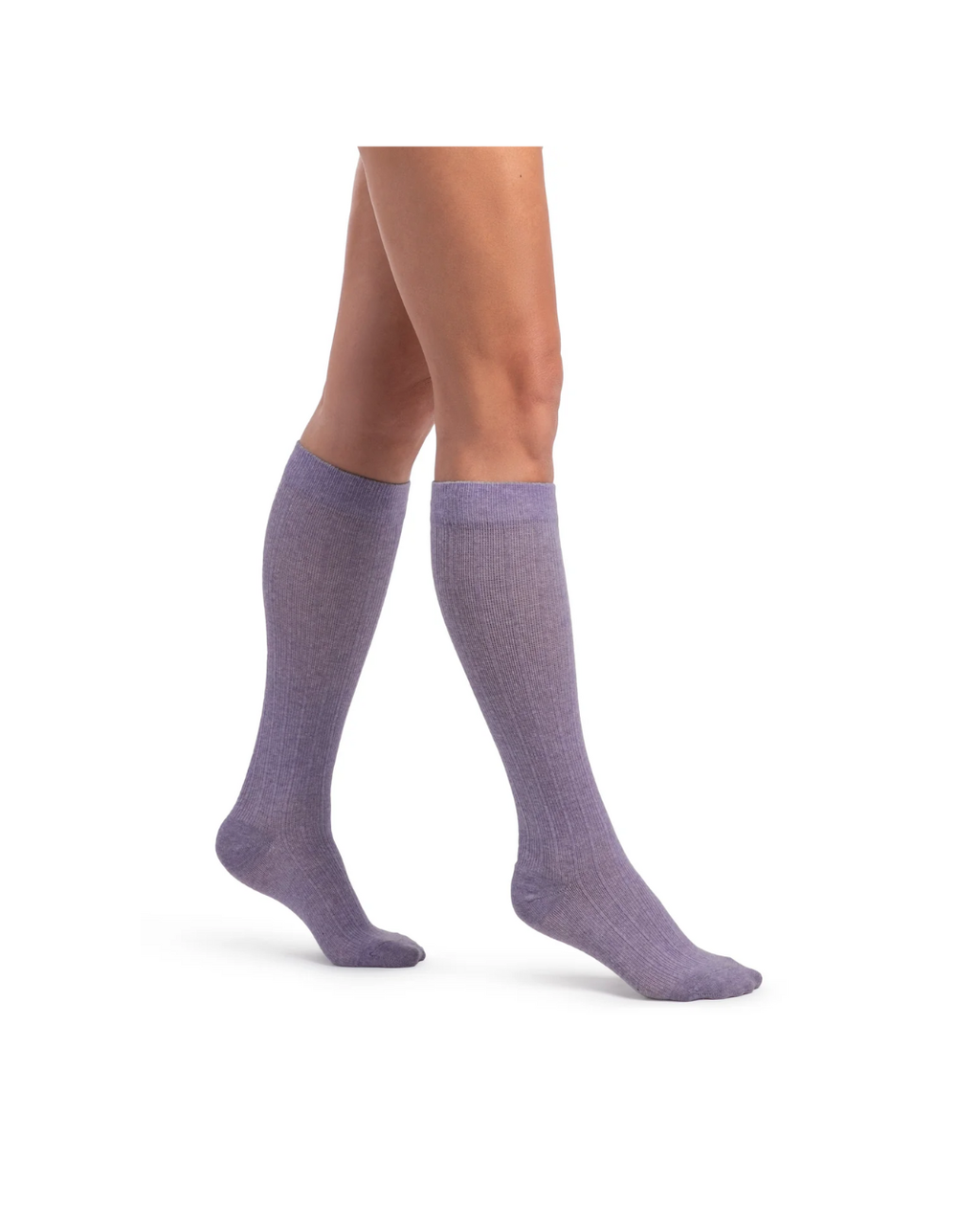 Sigvaris Style Linen 250 Women's 20–30mmHg Calf Closed Toe Lavender LS