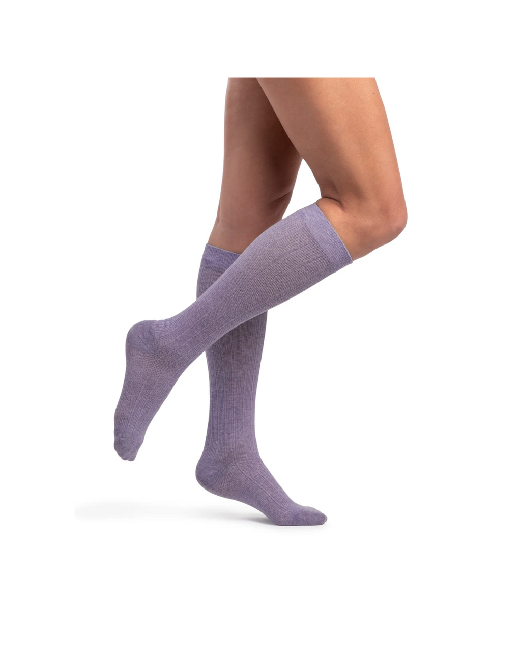 Sigvaris Style Linen 250 Women's 20–30mmHg Calf Closed Toe Lavender LS