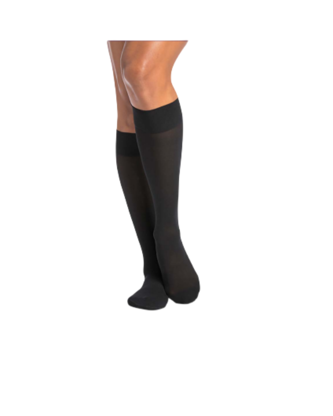 Sigvaris Style Medium Sheer 750 Women's 20–30mmHg Calf Closed Toe Black LL