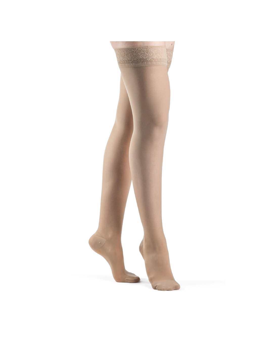 Sigvaris Style Sheer 780 Women's 30-40mmHg Thigh w/Grip-Top Closed Toe Honey (Natural) LL