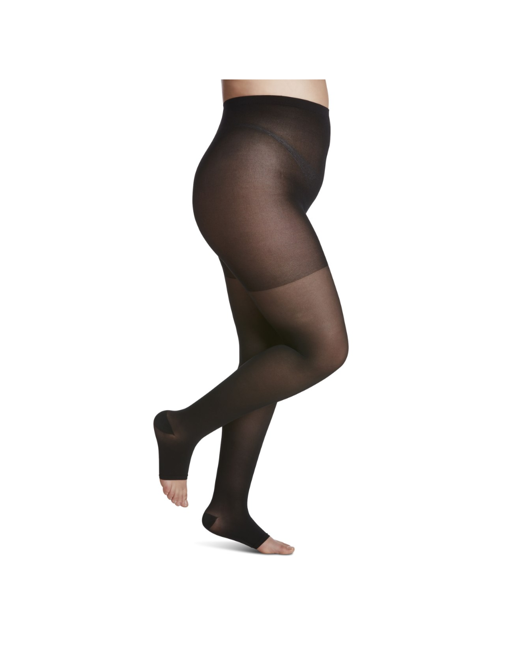 Sigvaris Style Sheer 780 30-40mmHg Pantyhose Open Toe Black MS