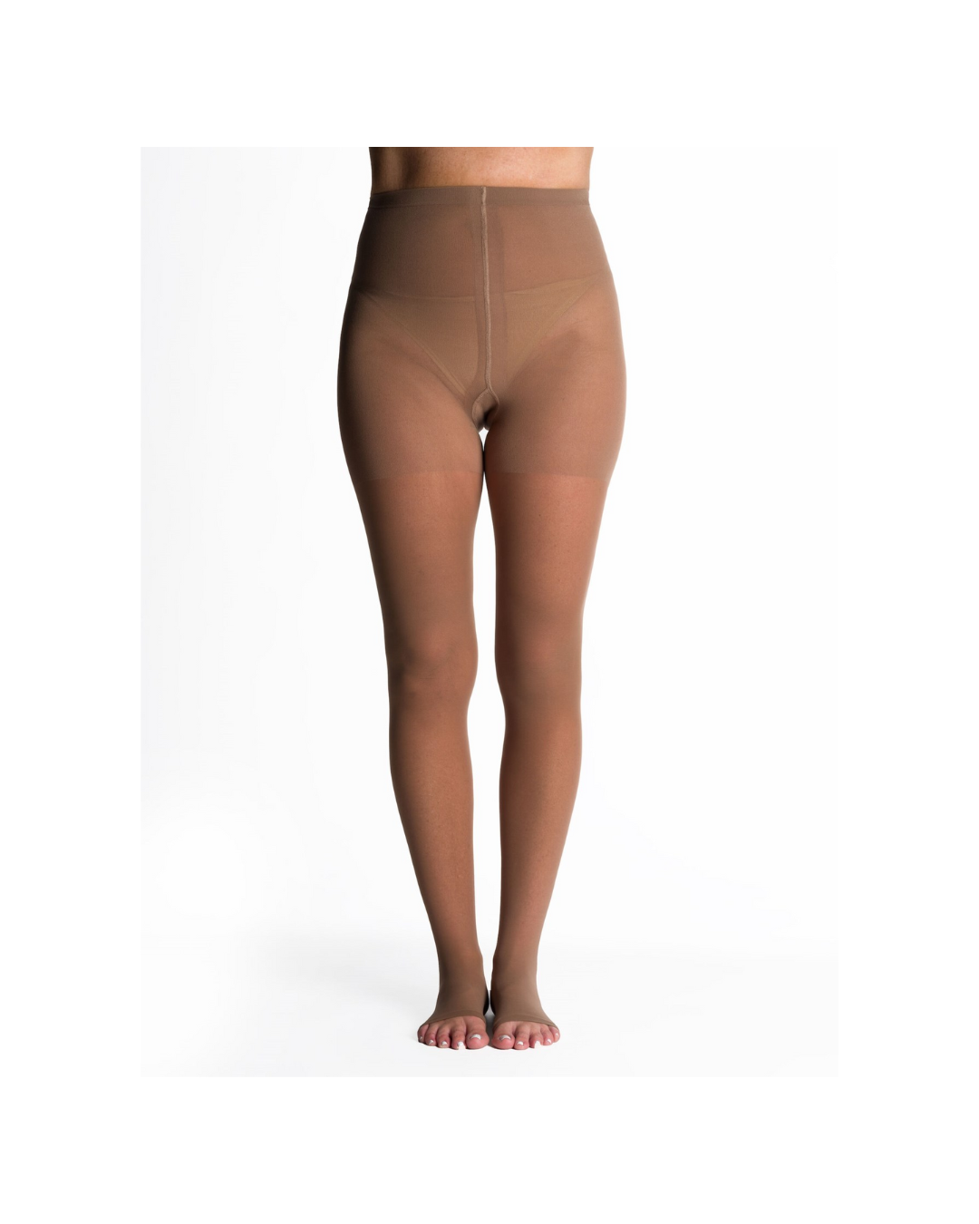 Sigvaris Style Sheer 780 30-40mmHg Pantyhose Open Toe Café MS