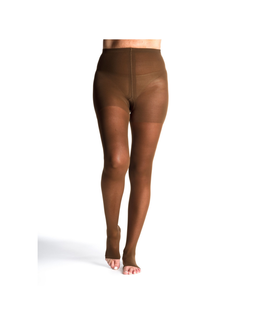 Sigvaris Style Sheer 780 30-40mmHg Pantyhose Open Toe Mocha MS