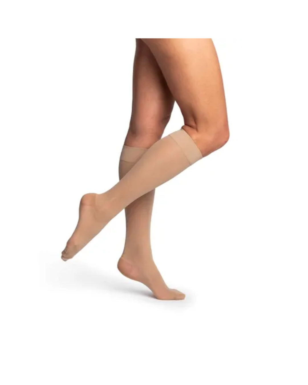 Sigvaris Dynaven 980 Sheer Women's 15–20mmHg Calf Closed Toe Beige SL