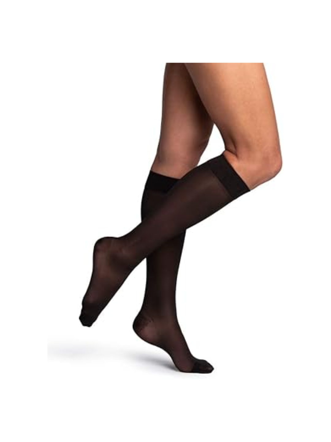 Sigvaris Dynaven 980 Sheer Women's 15–20mmHg Calf Closed Toe Black SL