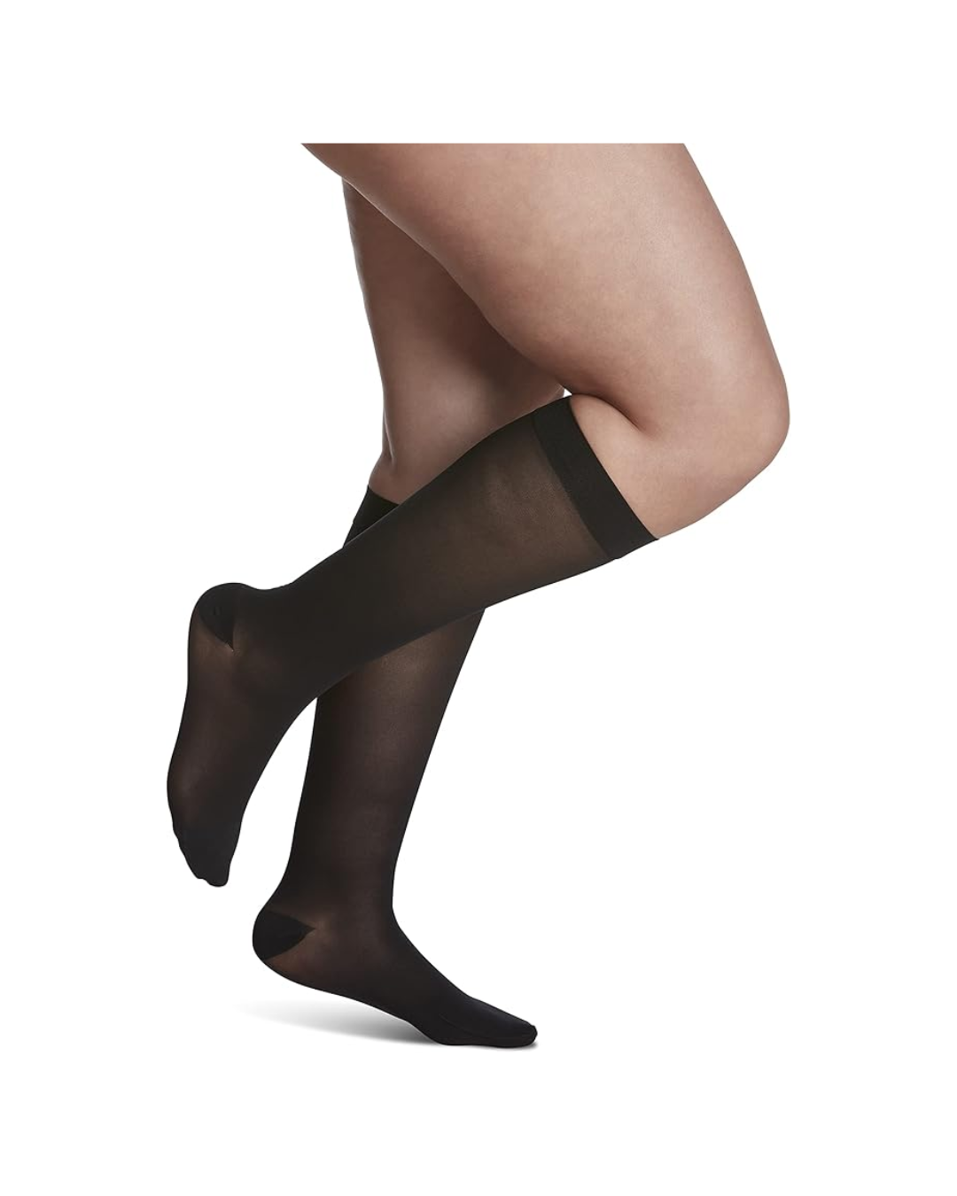 Sigvaris Style Sheer 780 Women's 30-40mmHg Calf Closed Toe Black MS