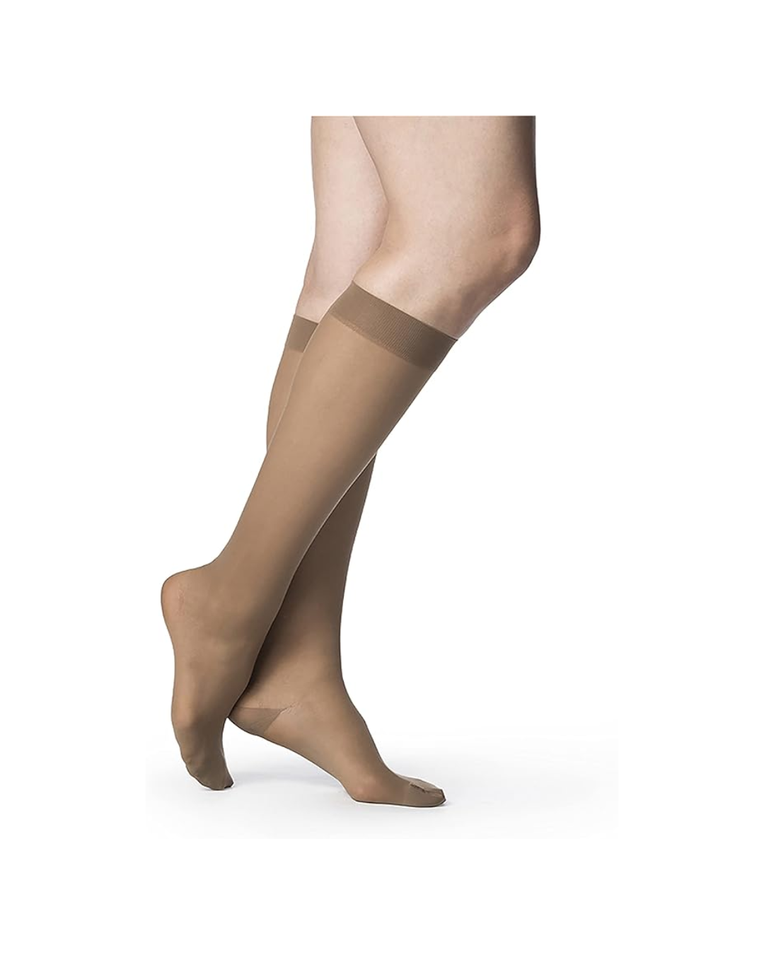 Sigvaris Style Sheer 780 Women's 30-40mmHg Calf Closed Toe Café MS