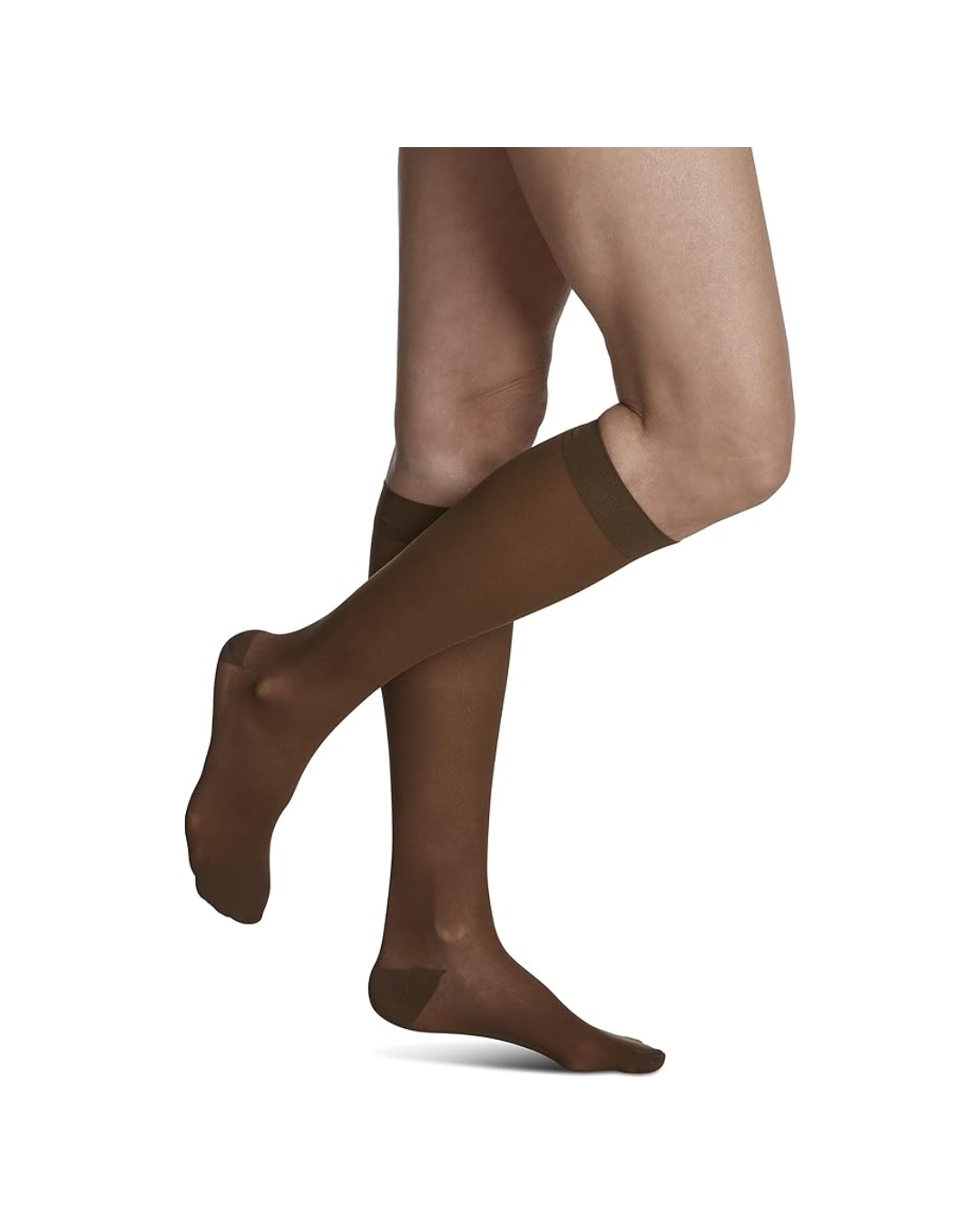 Sigvaris Style Sheer 780 Women's 30-40mmHg Calf Closed Toe Mocha MS