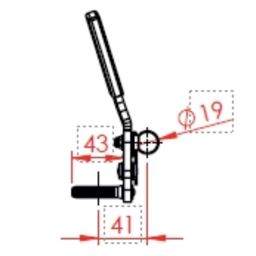 Rolko Left Black Aluminum Wheel Lock 7/8"