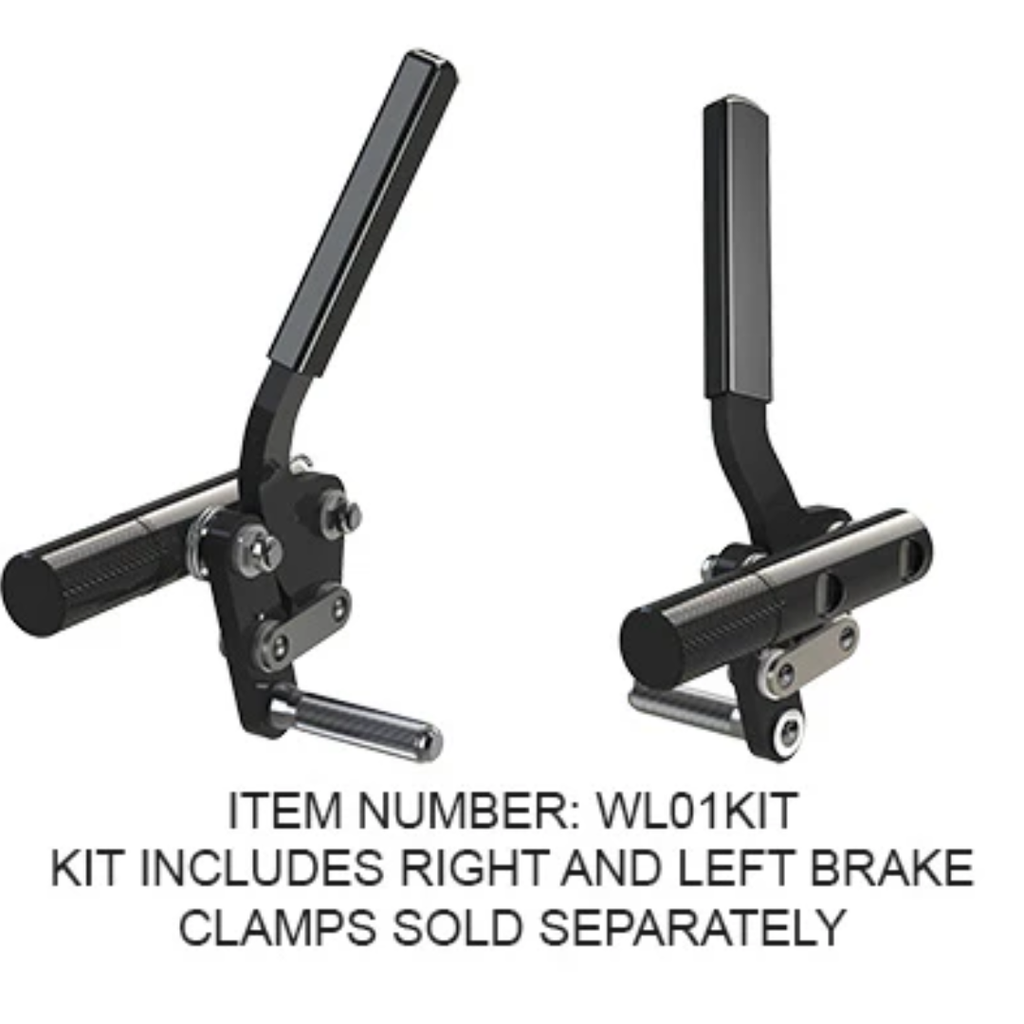Rolko Left Black Aluminum Wheel Lock 7/8"