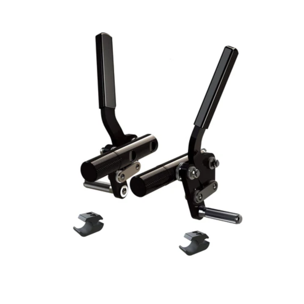 Rolko KIT Black Aluminum Wheel Lock 7/8" Left & Right + Clamps