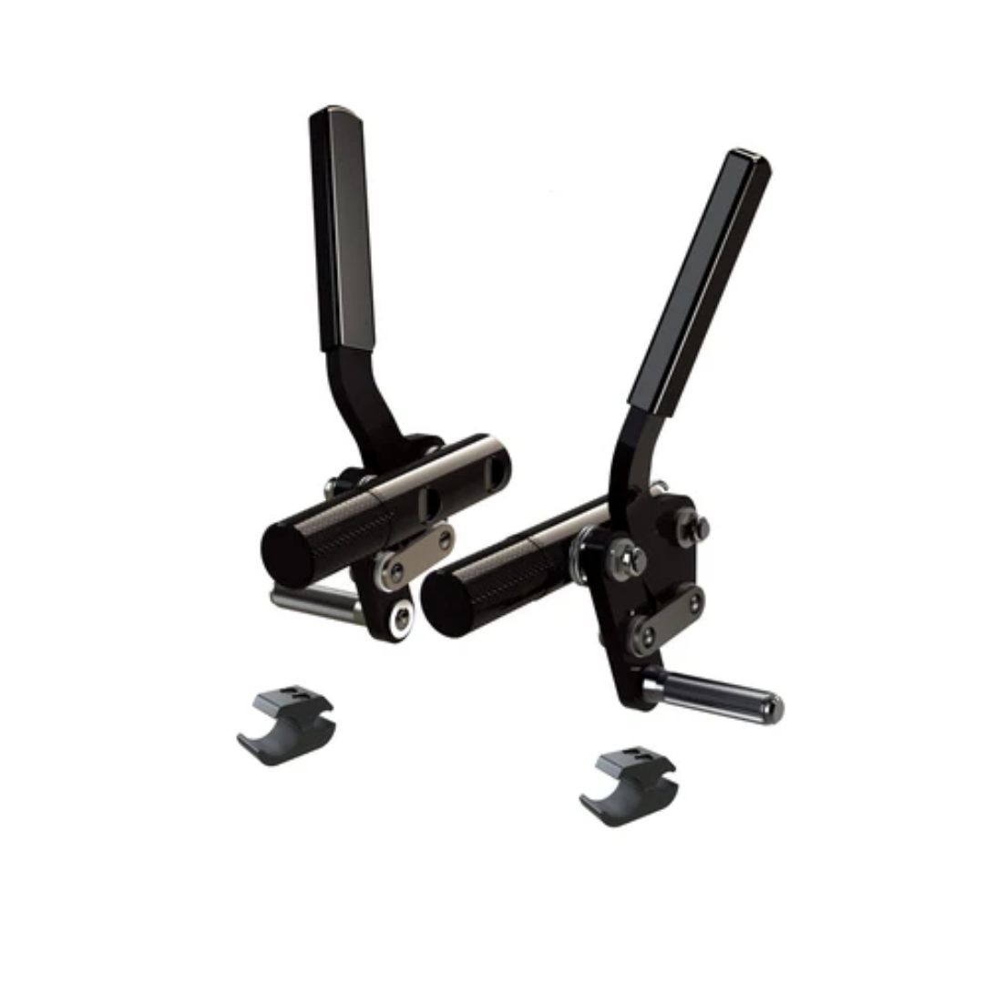 Rolko KIT Black Aluminum Wheel Lock 7/8" Left & Right + Clamps
