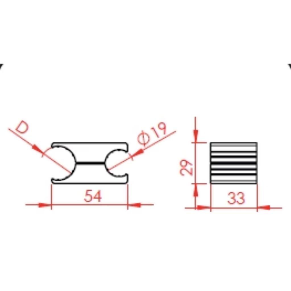 Rolko Aluminum Brake Clamp For 1" Tube